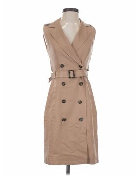 White House Black Market beige sleeveless trench dress